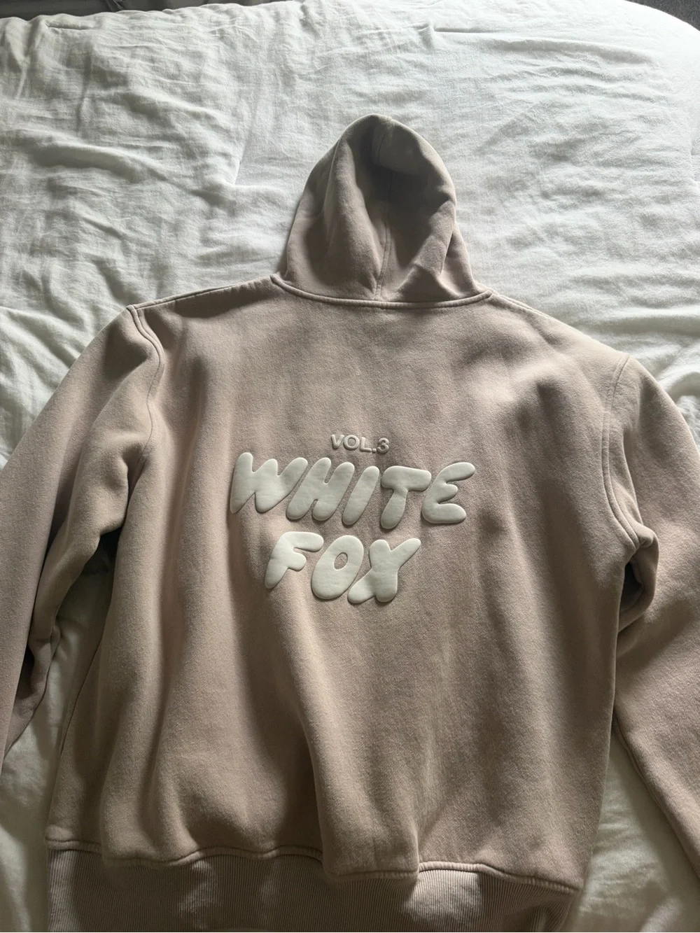 White Fox Boutique Taupe/Pink Oversized Hoodie